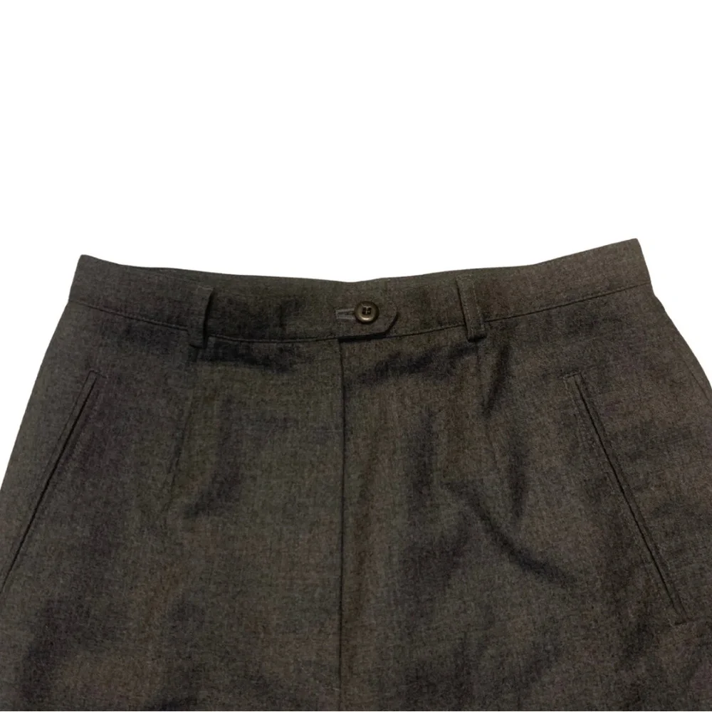 European Gray Wool High Waist Pleated Trousers Pants Size 6 - Picture 3 of 8